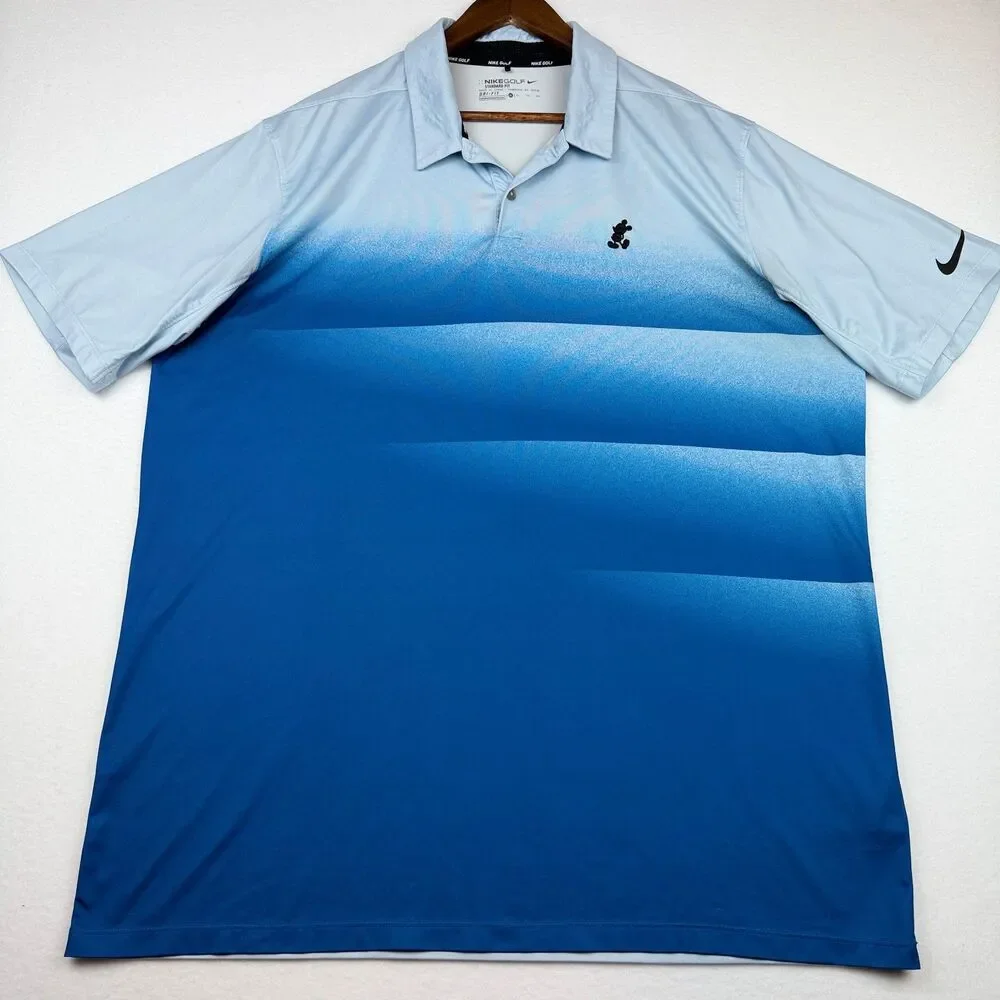 Nike Golf Disney Parks Mickey Mouse Dri-FIT Polo Men's XL Blue